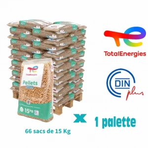 Granulés de bois TotalEnergies - Palette de 66 Sac de 15 Kg