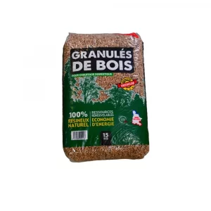 Granulés de bois DIN plus - Palette de 66 sac de 15 kg