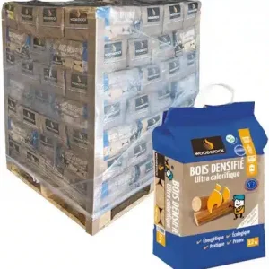 Bûches compressées premium - Palette de 72 sacs de 12kg