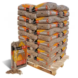 Granulés de bois Premium Crépito – Palette de 72 sacs de 15 kg